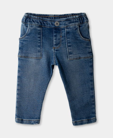 Jean Para Recién Nacido En Burda Color Índigo