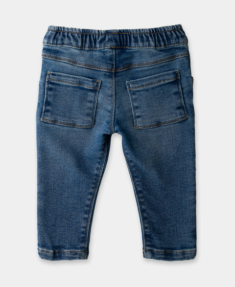 Jean Para Recién Nacido En Burda Color Índigo