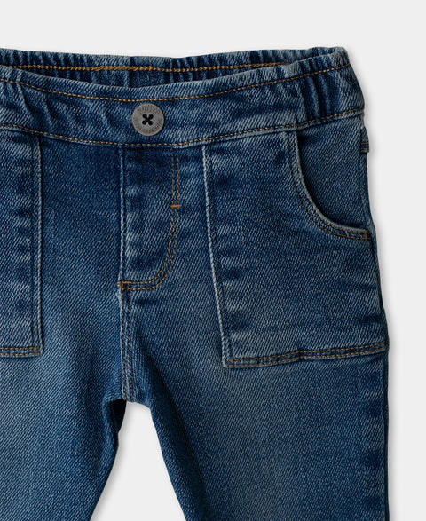 Jean Para Recién Nacido En Burda Color Índigo