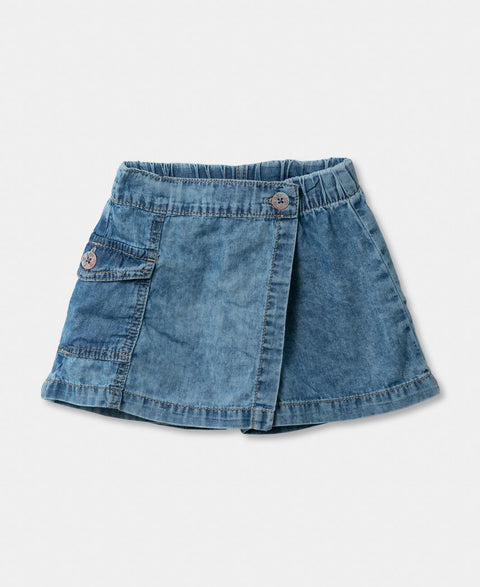 Falda Short Para Bebé Niña En Denim Color Indigo