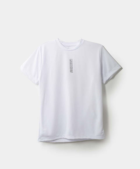 Camiseta Manga Corta Para Niño En Tela Suave Color Blanco