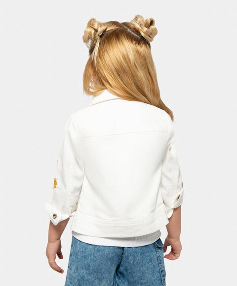 Chaqueta Para Bebé Niña En Drill Color Marfil