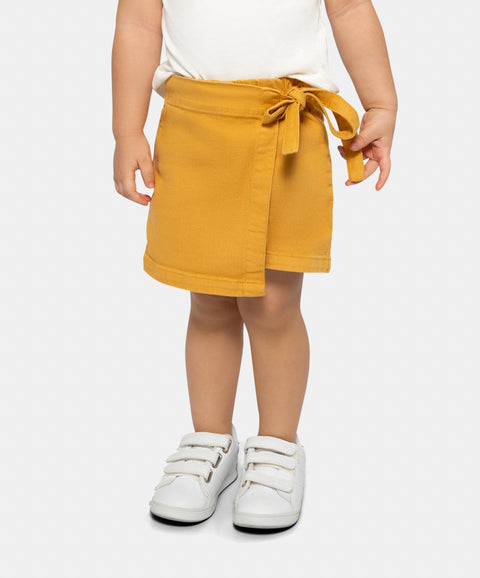 Falda Short Para Bebé Niña En Drill Color Ocre