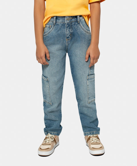 Jean Para Niño En Denim Color Índigo