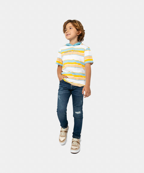 Jean Slim Para Niño En Denim Color Indigo