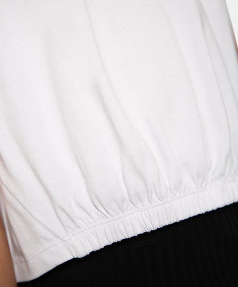 Camiseta Manga Corta Para Niña En Licra Color Blanco