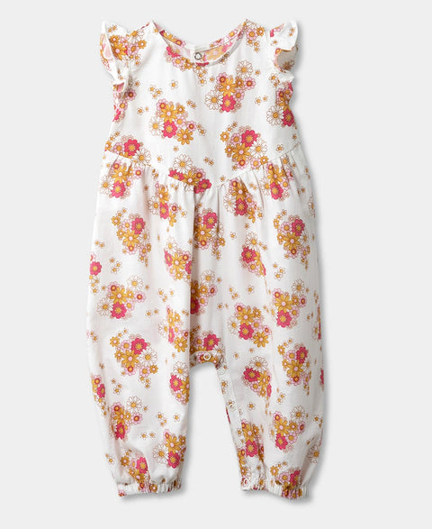 Jumpsuit Para Recién Nacida En Tela Suave Color Marfil