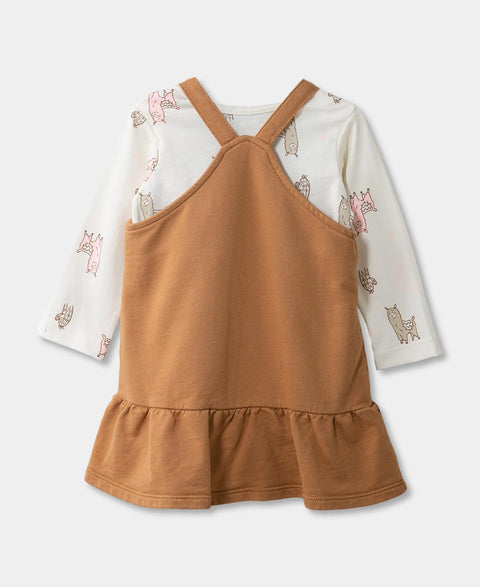 Conjunto Jardinera Y Body Para Recién Nacida En Tela Suave Color Kaki