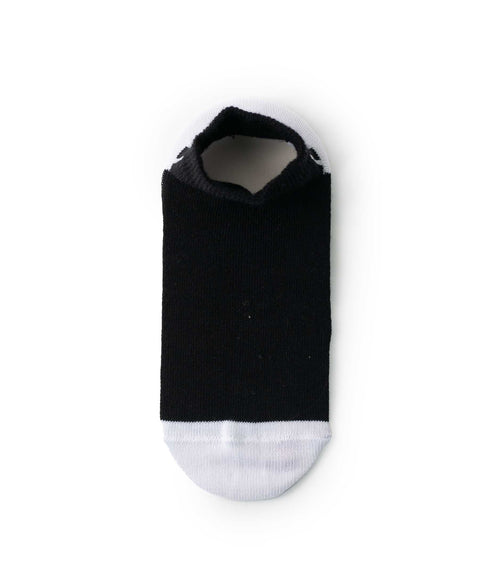 Medias Tobillera X 2 Para Niño En Algodón Color Negro Y Blanco