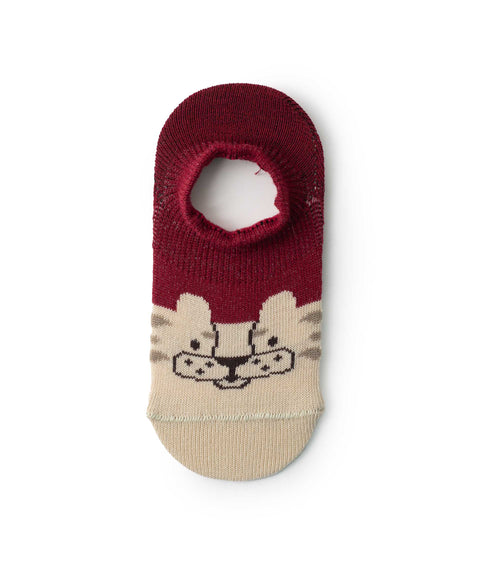 Medias Tobilleras X 2 Para Bebé Niño En Algodón Color Vino Y Marfil