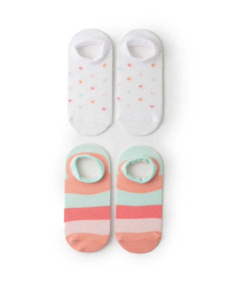 Medias Tobilleras X 2 Para Bebé Niña En Algodón Color Rosado