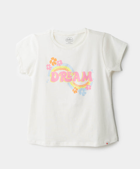 Pijama Manga Corta Y Short Para Niña En Licra Color Marfil