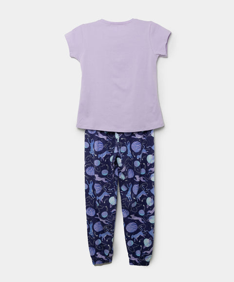 Pijama Que Alumbra Para Niña En Licra Color Lila