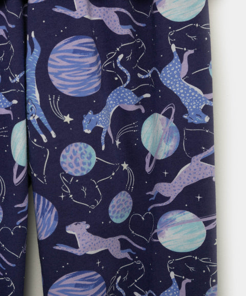 Pijama Que Alumbra Para Niña En Licra Color Lila