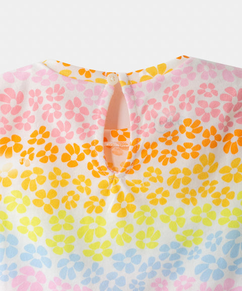 Pijama Manga Corta Y Pantalón Para Bebé Niña En Algodón Estampada