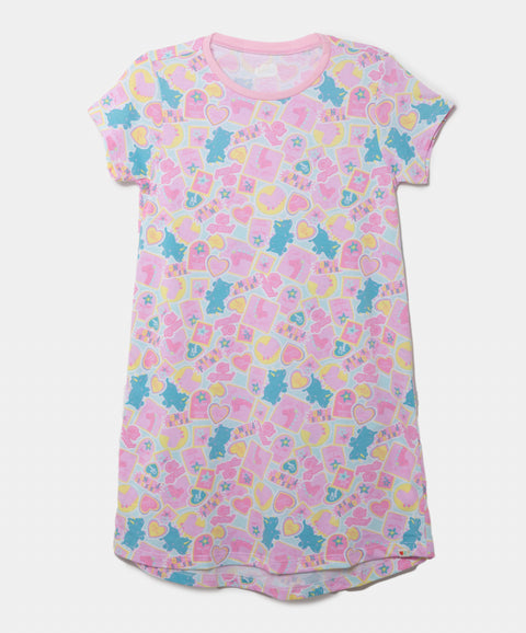 Pijama De Vestido Para Niña En Algodón Color Rosado Estampado