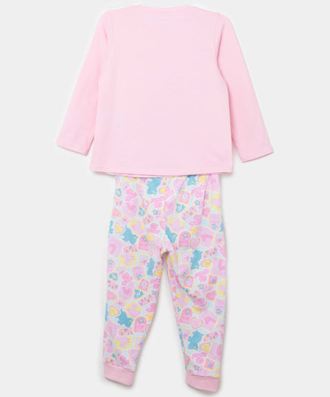 Pijama Manga Larga Y Pantalón Para Bebé Niña En Licra Color Rosado