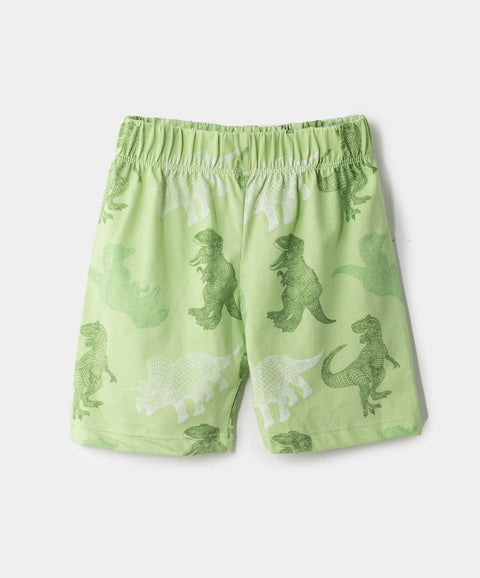 Pijama Manga Corta Y Bermuda Para Bebé Niño En Tela Suave Color Verde
