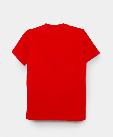 Camiseta Manga Corta Para Niño En Tela Suave Color Rojo