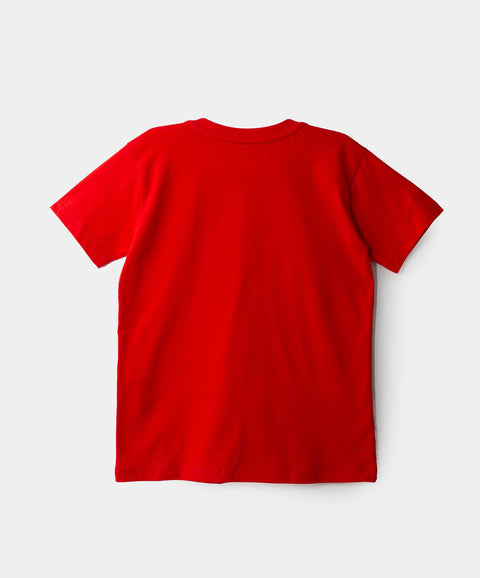Camiseta Manga Corta Para Bebe Niño En Tela Suave Color Rojo