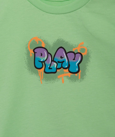 Camiseta Para Recién Nacido En Tela Suave Color Verde Claro