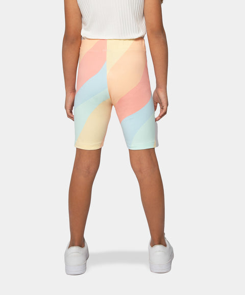 Short Biker Para Niña En Licra Estampado Colores
