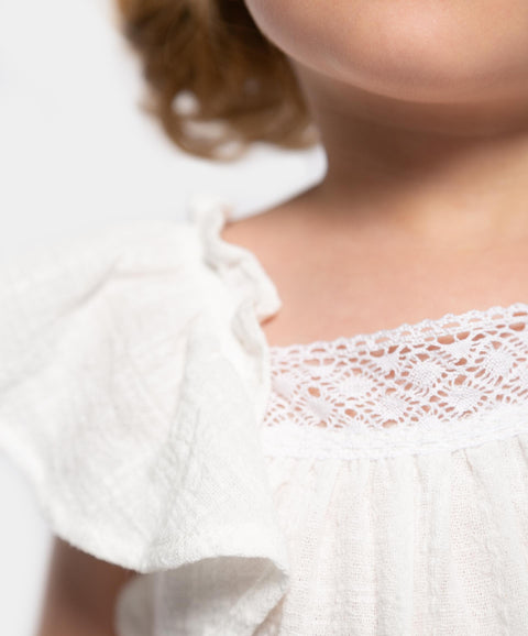 Conjunto Blusa Y Leggins Para Bebé Niña En Licra Color Blanco