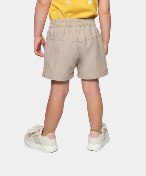 Short Para Bebe Niña En Tela Suave Color Arena