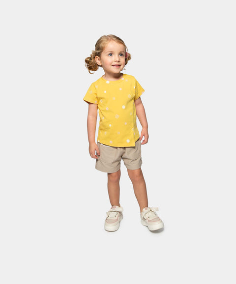 Short Para Bebe Niña En Tela Suave Color Arena