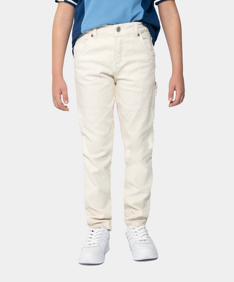 Jean Slim Para Niño En Denim Color Crudo