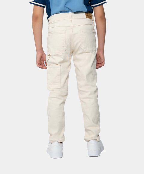 Jean Slim Para Niño En Denim Color Crudo