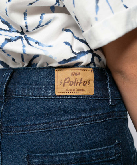 Jean Recto Para Niño En Denim Tono Oscuro