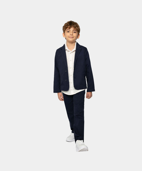 Blazer Para Niño En Algodón Color Azul Oscuro