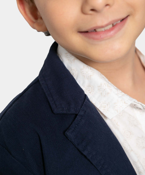 Blazer Para Niño En Algodón Color Azul Oscuro