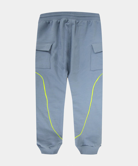 Pantalón Deportivo Para Niño En Burda Color Azul Gris