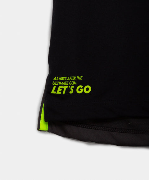 Camiseta Manga Corta Para Niño En Microfibra Color Negro