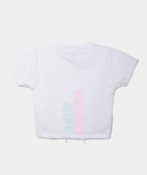 Camiseta Manga Corta Para Niña En Licra Color Blanco