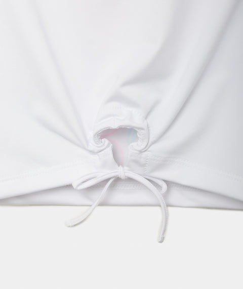 Camiseta Manga Corta Para Niña En Licra Color Blanco