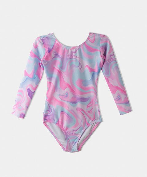 Vestido De Baño Entero Para Niña En Licra Estampado