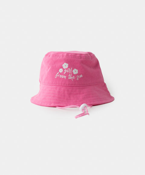 Gorro Playero Para Recién Nacida Color Rosado