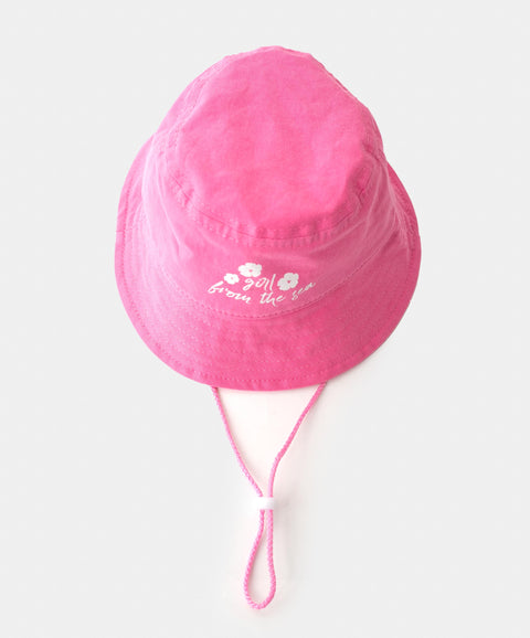 Gorro Playero Para Recién Nacida Color Rosado