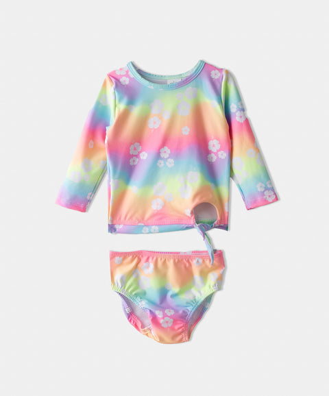 Vestido De Baño Para Recién Nacida En Licra Color Arcoiris