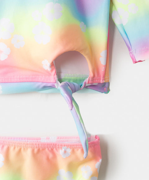 Vestido De Baño Para Recién Nacida En Licra Color Arcoiris