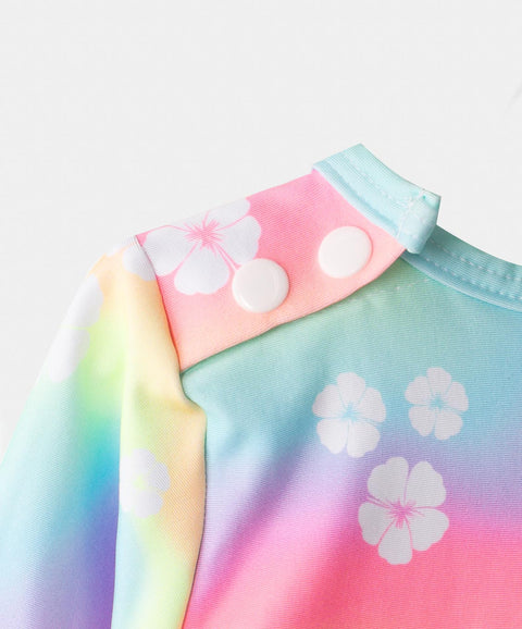Vestido De Baño Para Recién Nacida En Licra Color Arcoiris
