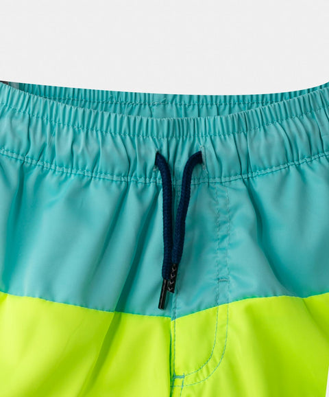 Bermuda De Playa Para Niño En Microtech Color Verde Neón