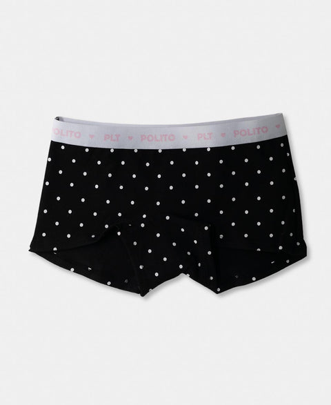 Paquete De Panties X 3 Para Niña En Algodón Color Negro Blanco Y Rosado