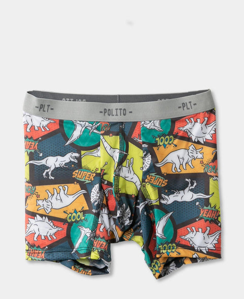 Paquete De Bóxer X 3 Para Niño En Algodón Color Azul Negro Y Estampado