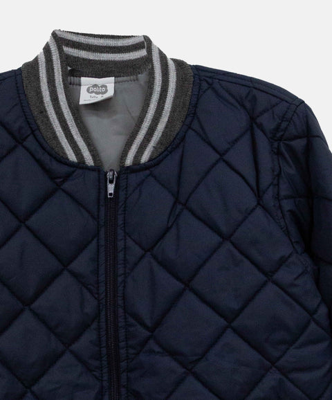 Chaqueta Acolchada Para Niño Color Azul Oscuro