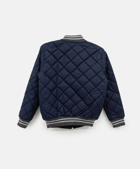 Chaqueta Acolchada Para Niño Color Azul Oscuro