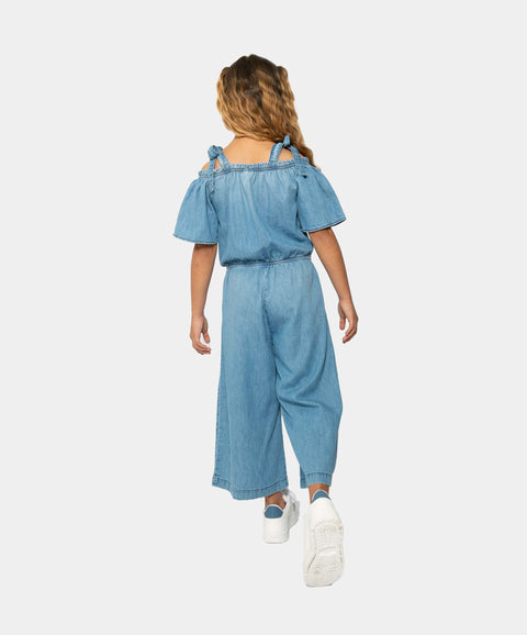 Enterizo Para Niña En Denim